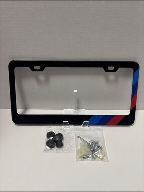 Red & Blue Stripes License Plate Frame